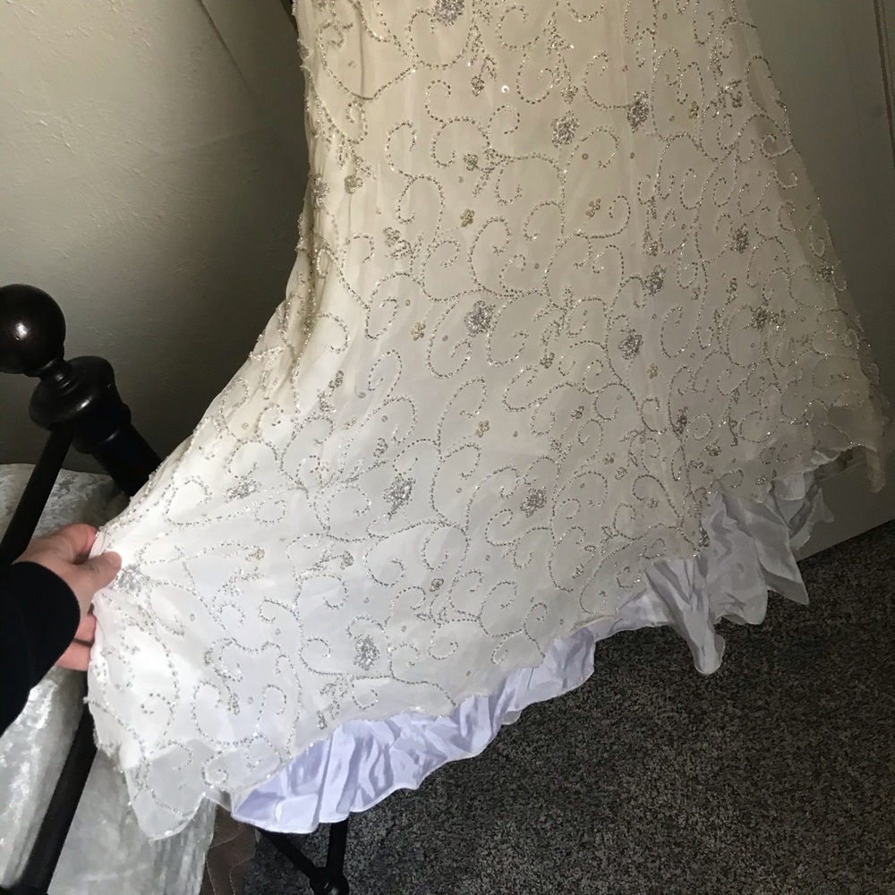 Fleur de Lis Vintage Wedding Dress - Picture 5 of 9